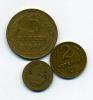 Монеты СССР 1,2,5 копеек 1949 г 3 шт 1949г
