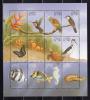 Почтовые марки. Замбия. 1999г. Флора и фауна. №1045-1056. МЛ. 1999г