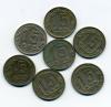 Монеты СССР 15 копеек 1950-1957 г. 7 шт. 1950-1957г
