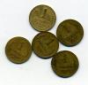 Монеты СССР. 1 копейка 1936-1949 г. 5 шт. 1936-1949г
