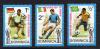 Почтовые марки. Доминика, 1974 г. Футбол. №397-399. Некомпл. 1974г