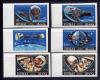 Почтовые марки. Дубай 1967г. Космос. Надпечатка Джемини-6. №237В-242В. Беззубц. (Mi : 25.00 Euro) 1967г