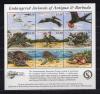 Почтовые марки. Антигуа и Барбуда, 2002 г. №3756-64 МЛ. Виды животных под угрозой исчезновения. (Mi 13 e) 2002г