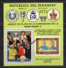 Почтовые марки. Парагвай, 1978 г. Бл. 321. 25-я годовщина коронации королевы Елизаветы II; Чемпионат мира по футболу FIFA в Аргентине. (Mi 25.0 e) 1978г