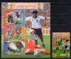Почтовые марки. Сен-Китс, 2002 г. №683-687. Бл. 45. Футбол. (Mi 17.0 e) 2002г