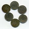 Монеты СССР. 10 копеек 1953-1957 г. 6 шт. 1953-1957г