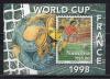 Почтовые марки. Намибия, 1998 г. Бл. 42. Футбол. 1998г