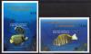 Почтовые марки. Микронезия. 2001 г. Рыбы. Блок №89-90. 2001г