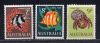 Почтовые марки. Австралия, 1966 г. №364-366. Морская фауна. (См. сост.) 1966г