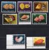 Почтовые марки. Папуа - Н. Гвинея, 1968, 1981 г. №140, 144, 150, 422-426 (без 424). Ракушки. 1968-1981г