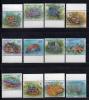 Почтовые марки. О. Пенрин, 1998 г. №43-55 DM. Стандарт. Надпечатка. Морская жизнь. 1998г