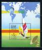 Почтовые марки. Гвинея-Биссау. 1984г. Олимп.игры в Лос-Анжелесе. Космос. Блок №260. 1984г