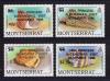 Почтовые марки. Монтсеррат. 1988 г. Ракушки. Надпечатка. №727-730. 1988г