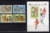 Почтовые марки. Ангилья. 1981г. ЮНИСЕФ. Футбол. №446-449. Блок №39. 1981г
