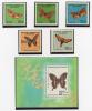 Почтовые марки. Мадагаскар, 1984 г. Бабочки. №958-962. Бл.27 1984г