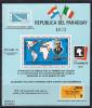 Почтовые марки. Парагвай, 1978 г. Карта мира. Франческо де Пинедо. Бл. 327. (30,0 е) 1978г