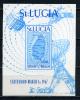 Почтовые марки. Сент-Люсия. 1967г. Космос. Карты. Спутники. Блок №1. 1967г