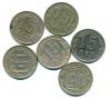 Монеты СССР. 15 копеек 1952-1957 г 6 шт. 1952-1957г