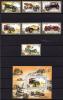 Почтовые марки. Монголия, 1986 г. Старые авто. №1827-1833, Бл. 116 1986г