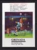 Почтовые марки. Гренада, 1990 г. Бл. 261. Футбол. Надпечатка. 1990г