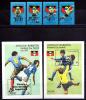 Почтовые марки. Антигуа и Барбуда. 1990г. Чемпионат мира по футболу FIFA 1990 - Италия - Победители. №1418-1421, Блок №187-188. 1990г