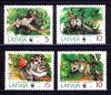 Почтовые марки. Латвия. 1994г. Грызуны. №378-381. 1994г