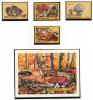 Почтовые марки. Азербайджан. 1995г. Грибы. №244-247, Блок №15. 1995г