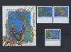 Почтовые марки и блок. Сомали. 1999 г. № 754-756, В1 61. Насекомые