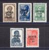 Почтовые марки. Оккупация Латвии. 1941г. №1-2, №4-6. 1941г