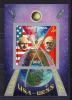 Почтовые марки. Экваториальная Гвинея. 1975г. Космос. СССР-США. Блок №173в. Беззубц. 1975г