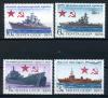 Почтовые марки. СССР 1974 г. № 4374-4377. Боевые корабли. 1974г