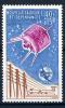 Почтовые марки. Н. Каледония 1965 г. Космос. Спутник «Синком» на орбите. № 412. UIT. 1965г