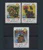 Почтовые марки. Иран. 1976 г. № 1849-1851. Цветы, Бабочки. Детские рисунки. 1979г