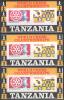 Почтовые марки. Танзания. 1986. Шахматы. БЕЗЗ. + разновидн. № Бл. 54 + 54В + 54К 1986г