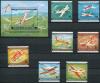 Почтовые марки. Монголия. 1980. Самолёты. № 1295-1301 + Бл. 64. 1980г