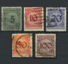Почтовые марки. Германия. 1923 г. № 339-343. 1923г