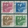 Почтовые марки Мальдивы 1965 г Космос Год спокойного солнца № 147-160 1965г