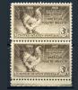 Почтовые марки. США. 1948 г. № 581 х 2. Американский петух. 1948г