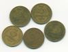 Монеты СССР 3 копейки 1930-1939 г 5 шт 1930-1939г