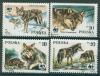 Почтовые марки Польша 1985 г WWF Волки № 2975-2978 1985г