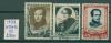 Почтовые марки СССР 1939 Лермонтов № 714-716 1939г