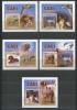 Почтовые марки. Гвинея-Биссау. 2010 г. № 4725-4729В delux. Собаки. Люкс-блоки. 2010г