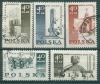 Почтовые марки Польша 1968 г Памятники жертвам 2-й мировой войны № 1885-1889 1968г