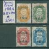 Почтовые марки Русский Левант 1909-1910 г № 36III-39III 1909-1910г