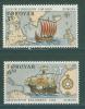 Почтовые марки Фареры 1992 г Открытие Америки Колумб № 231-232 1992г