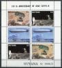 Почтовые марки. Гайана. 1989. Космос. Дирижабли. МЛ. № 2485-2487.  (Mi: 20 Евро) 1989г