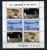 Почтовые марки. Гайана. 1989г. Космос. Дирижабли. №2485-2487. МЛ (Mi: 20.00 Евро). 1989г