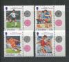 Почтовые марки. Гибралтар. 1996. Футбол. Серия. № 759-762 1996г